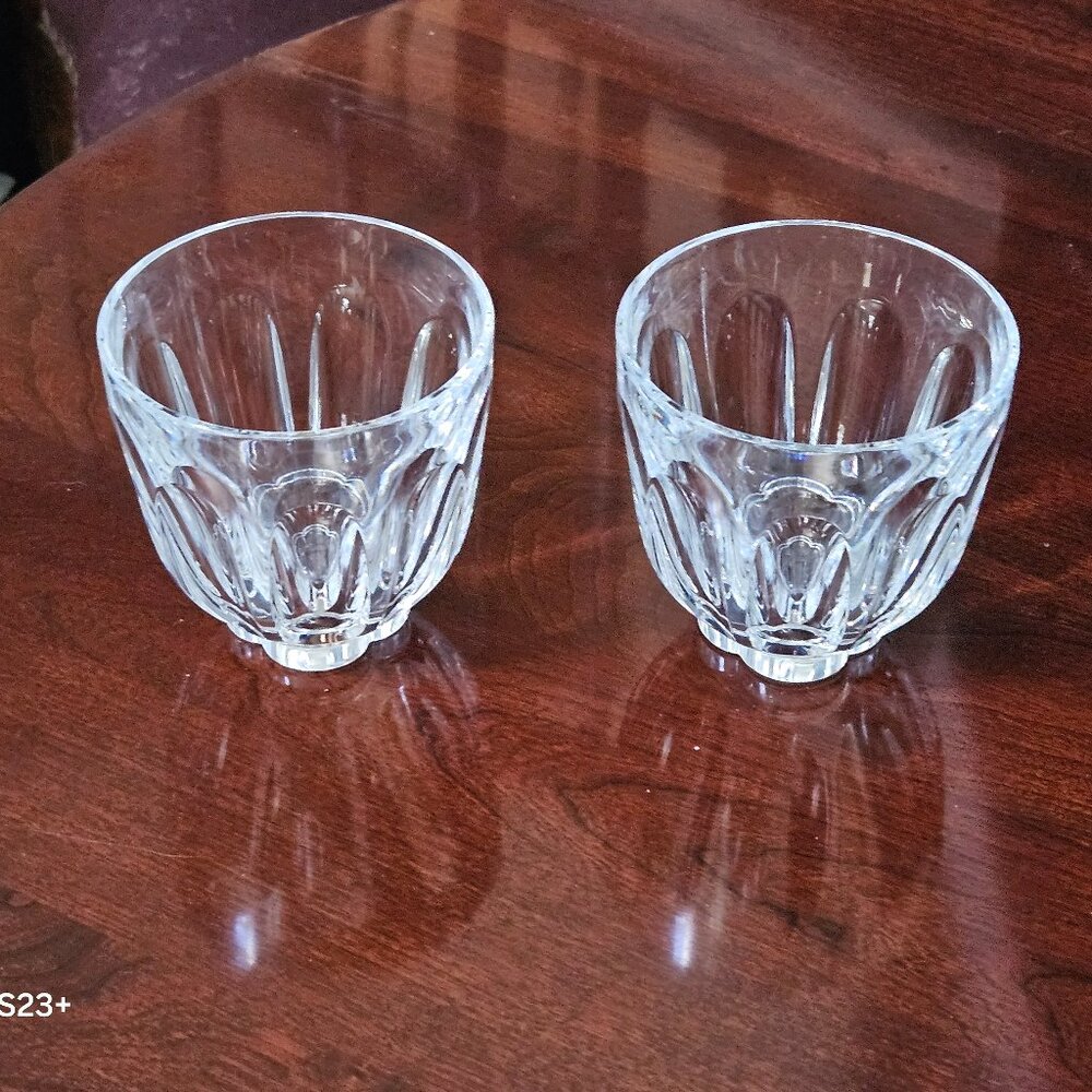 NEW 2 BACCARAT CRYSTAL FAUNACRYSTOLOPIS DOF WHISKEY CLOVER BAR GLASS TUMBLER